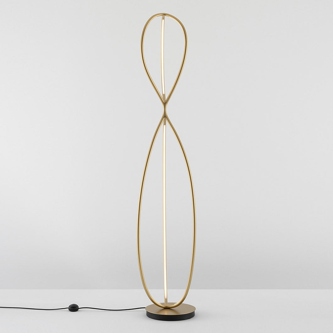 Arrival LED Floor Lamp in Brass.