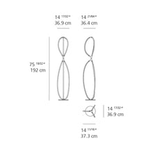 Load image into Gallery viewer, Arrival LED Floor Lamp - line drawing.
