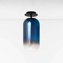 Load image into Gallery viewer, Gople Mini Semi-Flush Mount Ceiling Light - Black/Blue / Small.
