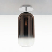 Load image into Gallery viewer,  Gople Mini Semi-Flush Mount Ceiling Light - Transparent/Bronze / Large.
