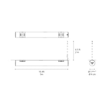 Load image into Gallery viewer, La Linea Outdoor LED Ceiling / Wall Light - line drawing.
