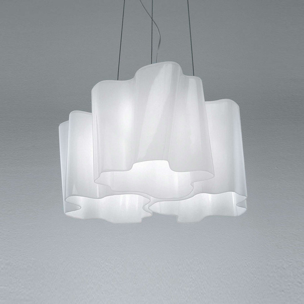 Logico Triple Nested Pendant Light in Milky White (Small).