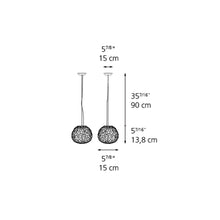 Load image into Gallery viewer, Meteorite Pendant Light - line drawing.
