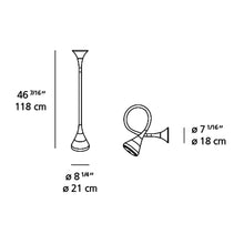 Load image into Gallery viewer, Pipe LED Ceiling / Wall Light - line drawing.
