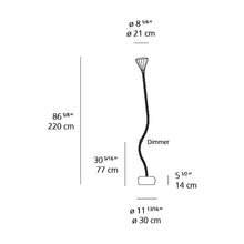 Load image into Gallery viewer, Pipe LED Floor Lamp - line drawing.
