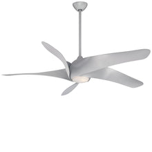 Load image into Gallery viewer, Artemis XL5 LED Ceiling Fan in Silver / Etched Opal.
