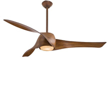 Load image into Gallery viewer, Artemis LED Ceiling Fan in Distressed Koa/DC Motor.
