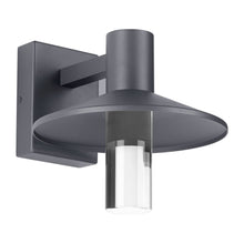 Load image into Gallery viewer, Ash Cylinder Outdoor LED Wall Light in 10-Inch / Charcoal/High Output / 2700K/None.
