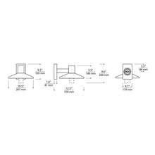 Load image into Gallery viewer, Ash Cylinder Outdoor LED Wall Light - line drawing.
