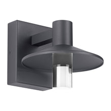 Load image into Gallery viewer, Ash Cylinder Outdoor LED Wall Light in 8-Inch / Charcoal/High Output / 2700K/None.
