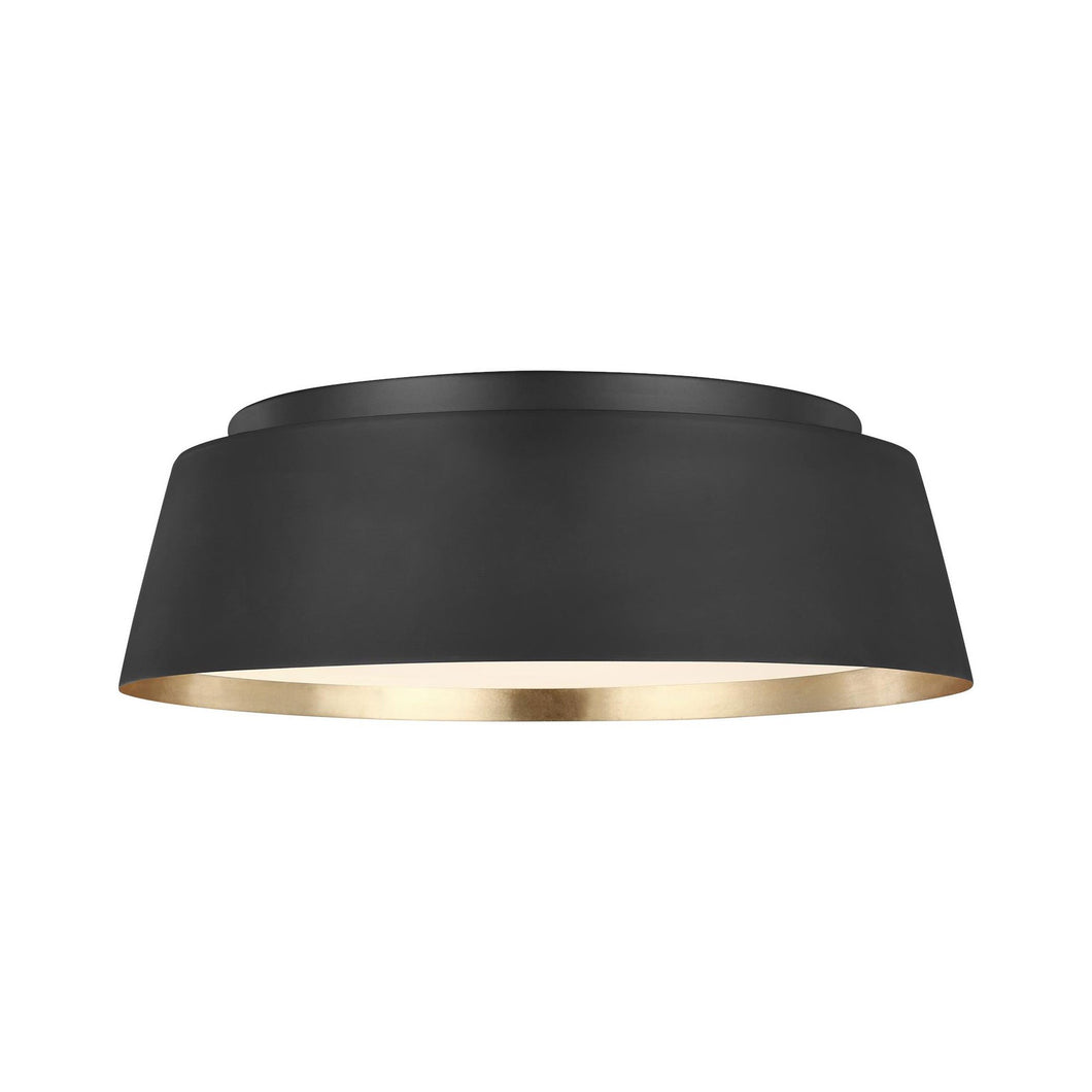Asher Flush Mount Ceiling Light in Midnight Black (Small).