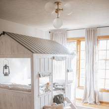 Load image into Gallery viewer, Ashleigh 4-Light LED Semi-Flush Mount Ceiling Light in bedroom.
