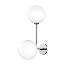 Load image into Gallery viewer, Ashleigh LED Wall Light in Polished Nickel.
