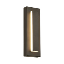 Load image into Gallery viewer, Aspen Outdoor LED Wall Light in Bronze (Medium).
