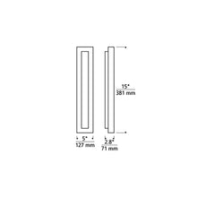 Load image into Gallery viewer, Aspen Outdoor LED Wall Light - line drawing.
