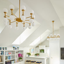 Load image into Gallery viewer, Astoria LED Chandelier in living room.
