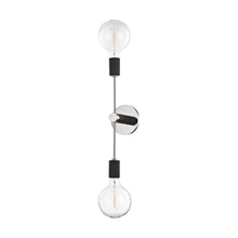 Load image into Gallery viewer, Astrid Wall Light in Polished Nickel / Black.
