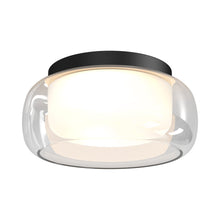 Load image into Gallery viewer, Aquina LED Semi Flush Mount Ceiling Light in Matt Black (2-Light).

