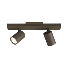 Load image into Gallery viewer, Ascoli Twin Semi Flush Ceiling Light in Bronze.
