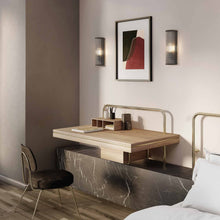 Load image into Gallery viewer, Avignon Round Wall Light in bedroom.
