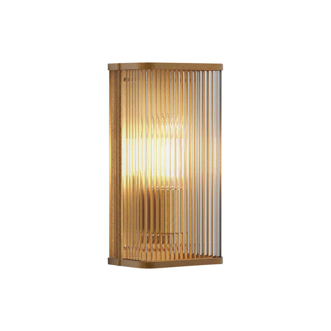 Avignon Square Wall Light in Antique Brass (1-Light).