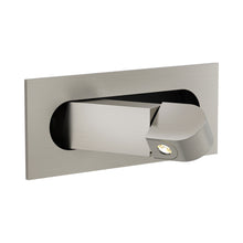 Load image into Gallery viewer, Digit LED Reading Wall Light in Matt Nickel.
