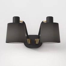 Load image into Gallery viewer, Edward Twin LED Wall Light in Detail.
