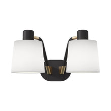 Load image into Gallery viewer, Edward Twin LED Wall Light in White.

