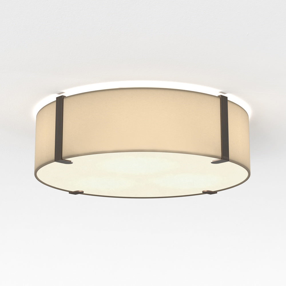Elba Round Flush Mount Ceiling Light in Putty (Small).