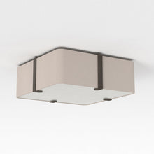 Load image into Gallery viewer, Elba Square Flush Mount Ceiling Light in Putty (Small).
