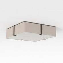 Load image into Gallery viewer, Elba Square Flush Mount Ceiling Light in Putty (Medium).

