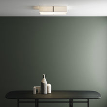 Load image into Gallery viewer, Elba Square Flush Mount Ceiling Light in living room.
