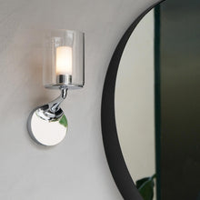 Load image into Gallery viewer, Elena Wall Light in bathroom.
