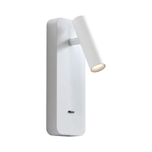 Load image into Gallery viewer, Enna LED Wall Light with USB in Matt White.
