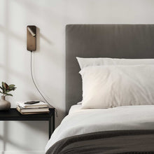 Load image into Gallery viewer, Enna LED Wall Light with USB in bedroom.
