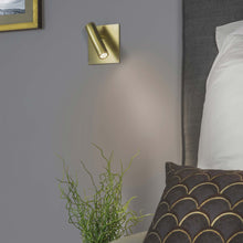 Load image into Gallery viewer, Enna Square LED Wall Light in bedroom.
