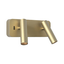 Load image into Gallery viewer, Enna Twin LED Wall Light in Matt Black.

