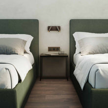 Load image into Gallery viewer, Enna Twin LED Wall Light in Bedroom.
