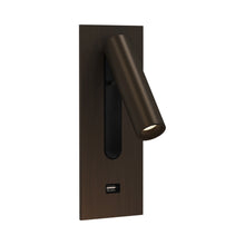 Load image into Gallery viewer, Fuse LED Wall Light in Bronze (Wired In/Cord Set/USB-A).
