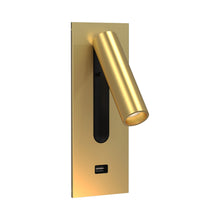 Load image into Gallery viewer, Fuse LED Wall Light in Matt Gold (Wired In/Cord Set/USB-A).
