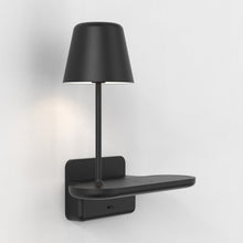 Load image into Gallery viewer, Ito LED Wall Light With Charging Shelf in Detail.
