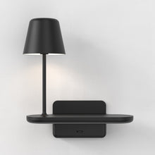 Load image into Gallery viewer, Ito LED Wall Light With Charging Shelf in Detail.
