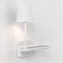 Load image into Gallery viewer, Ito LED Wall Light With Charging Shelf in Detail.

