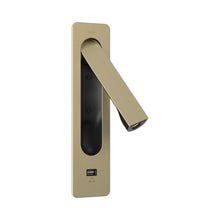 Load image into Gallery viewer, Keta LED Reading Wall Light in Matt Gold.
