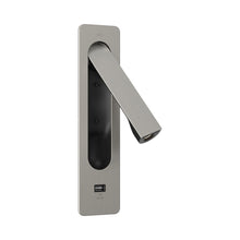 Load image into Gallery viewer, Keta LED Reading Wall Light in Matt Nickel.
