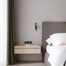 Load image into Gallery viewer, Keta LED Reading Wall Light in bedroom.

