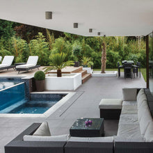 Load image into Gallery viewer, Kos Outdoor LED Recessed Wall Light in Outside Area.
