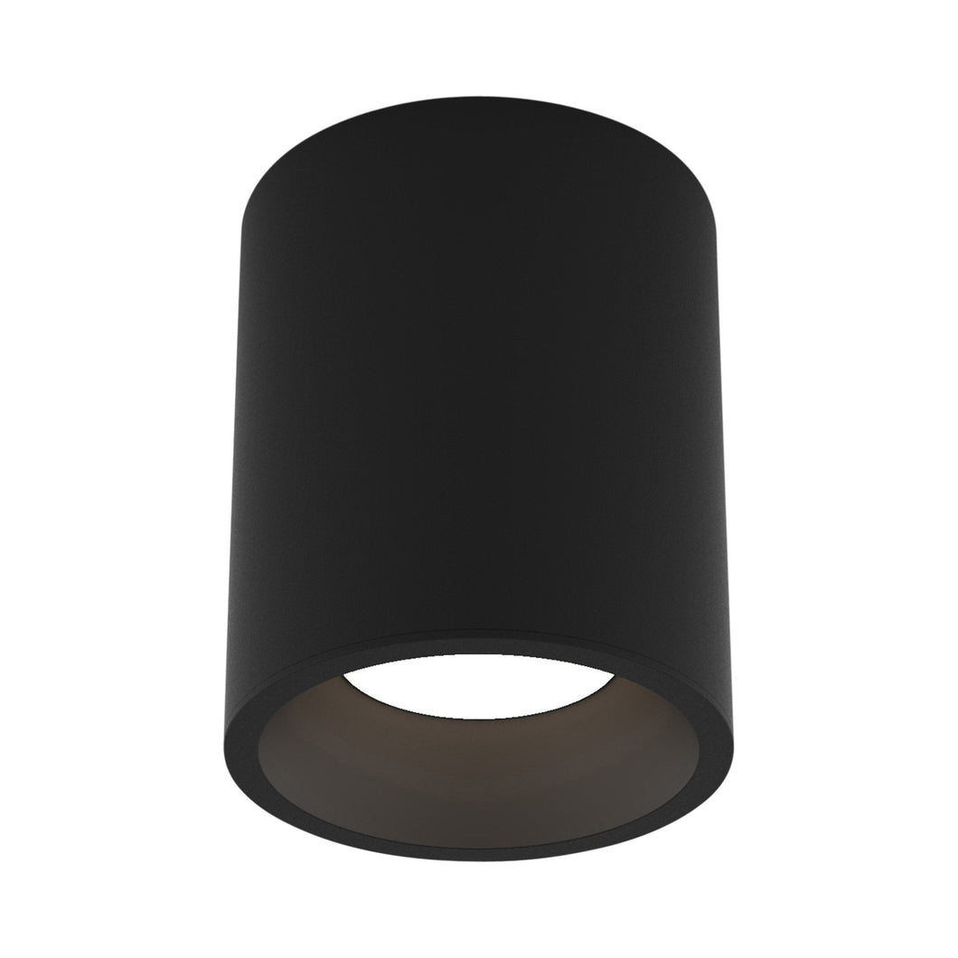Kos Round LED Recessed Light in Textured Black.