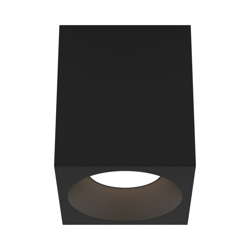 Kos Square LED Recessed Light in Textured Black.