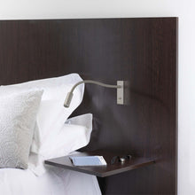 Load image into Gallery viewer, Leo Switched LED Reading Wall Light in bedroom.
